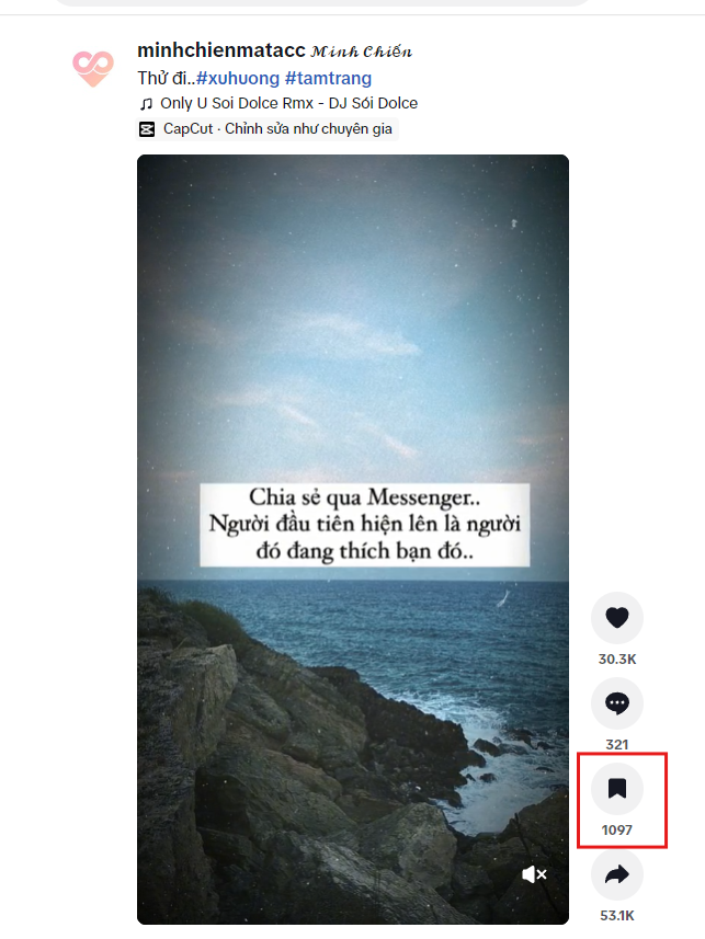 Tăng lượt lưu video TikTok uy t&iacute;n tại Appbufflike