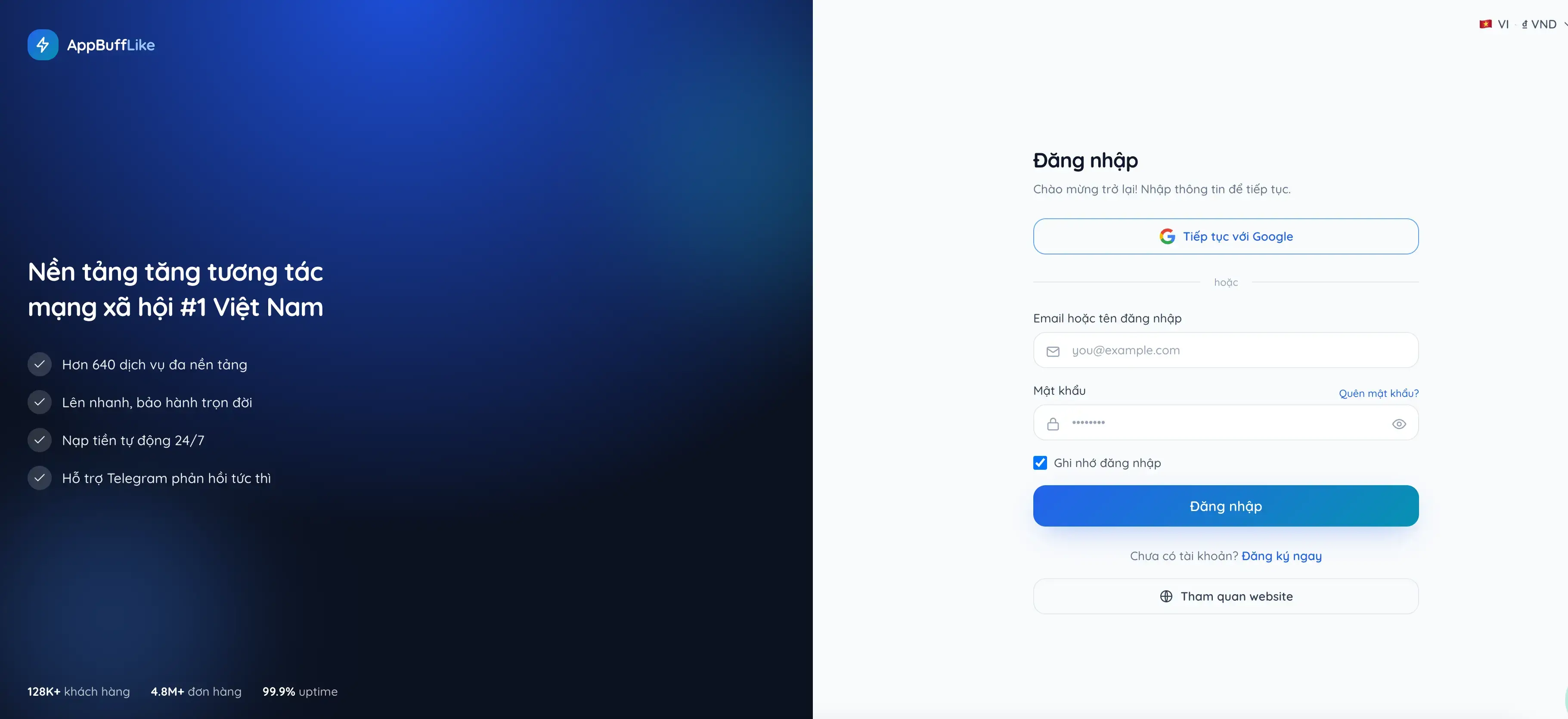 C&aacute;c bước đơn giản để tăng lượt th&iacute;ch Instagram tại Appbufflike