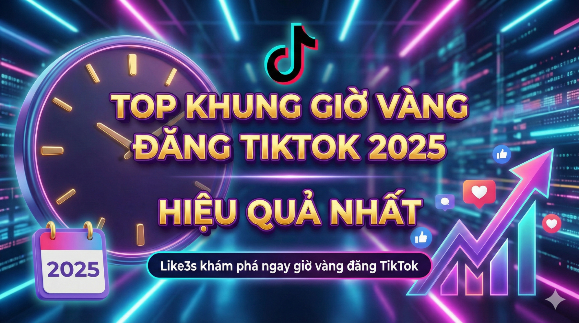 Top khung Giờ vàng đăng TikTok 2026 hiệu quả nhất